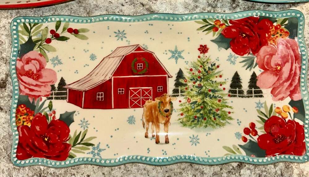 The Pioneer Woman Holiday Barn Rectangular Serving Platter